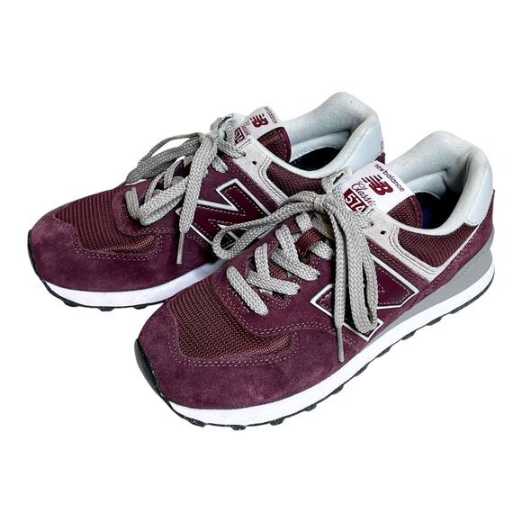SOLD DO NOT PURCHASE New Balance 574 Classic Suede Burgundy Size 8 - Picture 3 of 7